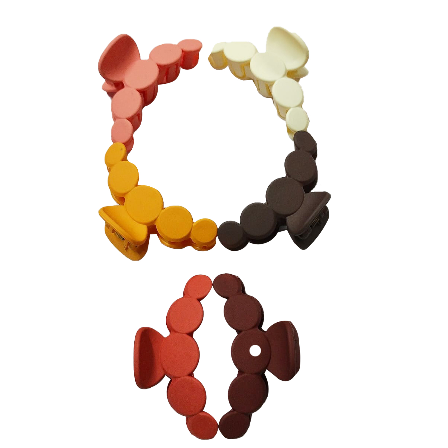 Multi-Color Dot Hair Clutcher Pins Set