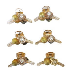 Pearl & Crystal Designer Hair Claw Clip for Women