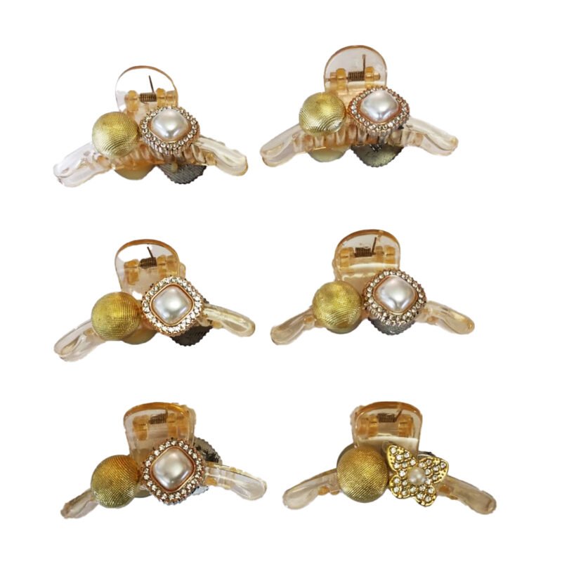 Pearl & Crystal Designer Hair Claw Clip for Women