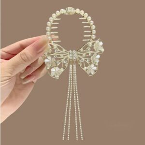 Gold Butterfly Hair Claw Clip