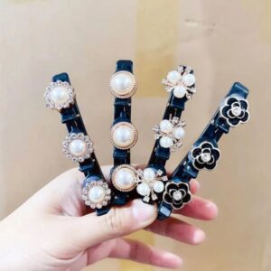 Pearl & Floral Hair Clips for Women and Girls
