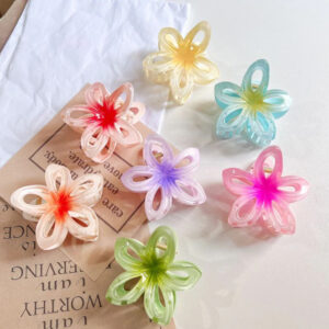 Colorful Flower Hair Claw Clips for Women & Girls Kardiffstore.com
