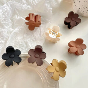 Mini Floral Claw Hair Clips for Women & Girls
