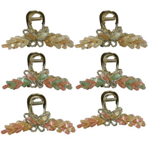 Butterfly Crystal Hair Claw Clips Set for Women & Girls