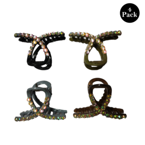 Alternative view of Rhinestone Embellished Hair Claw Clips Set for Women