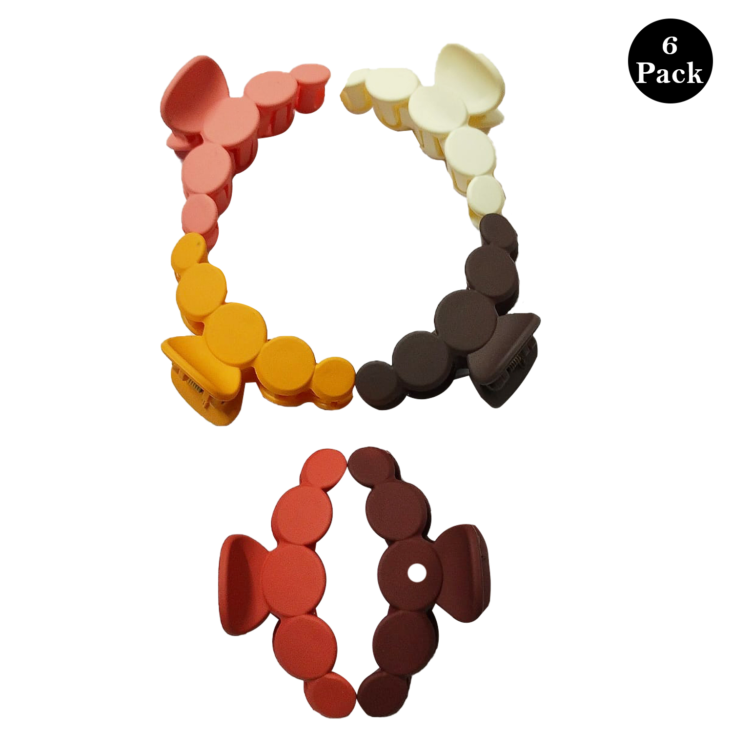 Multi-Color Dot Hair Clutcher Pins Set - Image 2