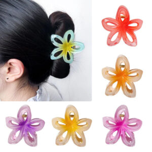 Alternative view of Colorful Flower Hair Claw Clips for Women & Girls