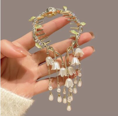 Luxury Rhinestone Floral Hair Accessory for Women
