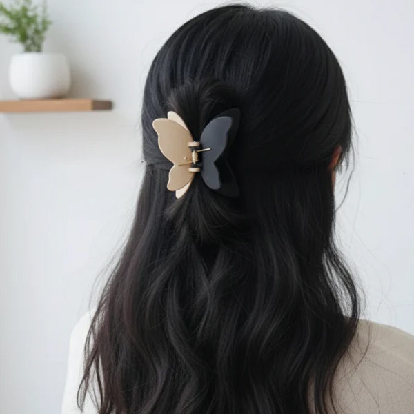 Butterfly Hair Claw Clips for Women & Girls Pack of 3pc - Image 3