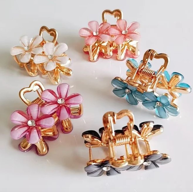 Floral Hair Claw Clips for Women & Girl Pack Of 6