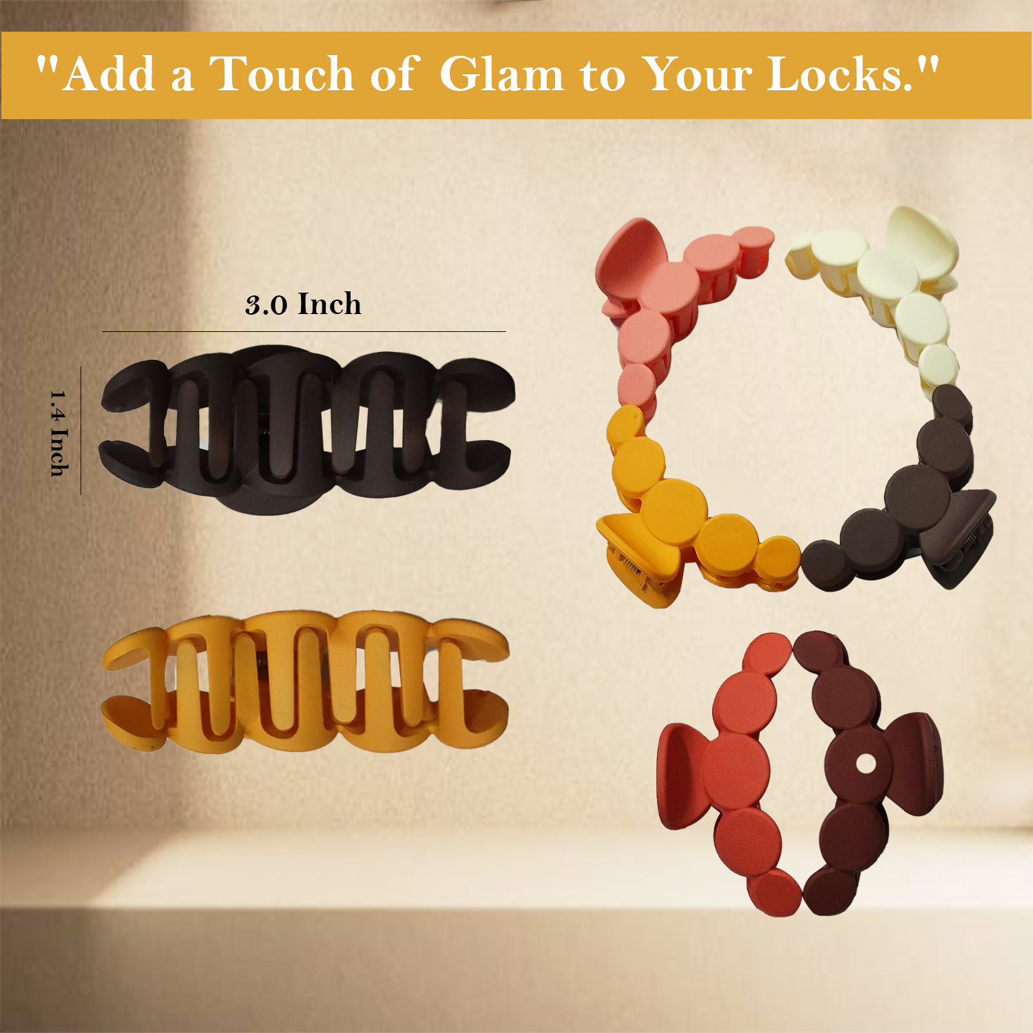 Multi-Color Dot Hair Clutcher Pins Set - Image 4