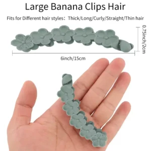 Alternative view of  6 Pack Banana Clips Hair Banana Flower Hair Clips for Women