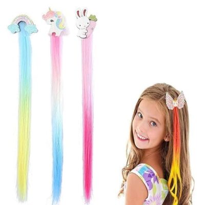 Kids Hair Clip in Color full Hair Extension Hair Clips