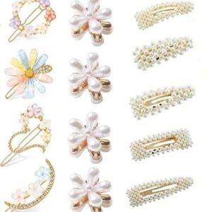Korean Style Flower Hair Clips for Women and Girls