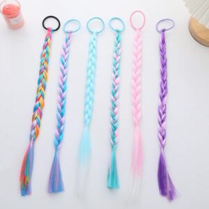 Hair Accessories for Girls Rainbow Braids Extensions Hair Color