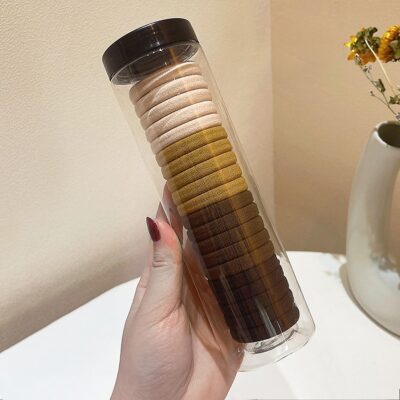 Hair Rubber Bands for Women with Storage Tube Box