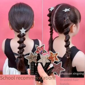 Alternative view of Hair rubber band 4pc Set Star Hair Ties – Durable, High Elasticity