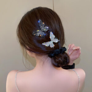 Alternative view of Elegant Diamond-Style Butterfly Hair Accessories