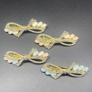 Set Of 4 Artificial Stones Flower Hair Clip Bridal Hair Accessories