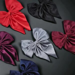 Alternative view of Large Satin Silk Bow Hair Clips for Women (Multicolor)