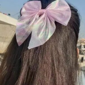 Alternative view of 6 Pcs Korean Style Shiny Satin Hair Bow Barrettes